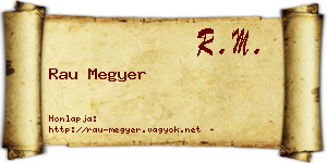 Rau Megyer névjegykártya